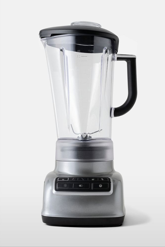 Empty electric kitchenblender on off white background