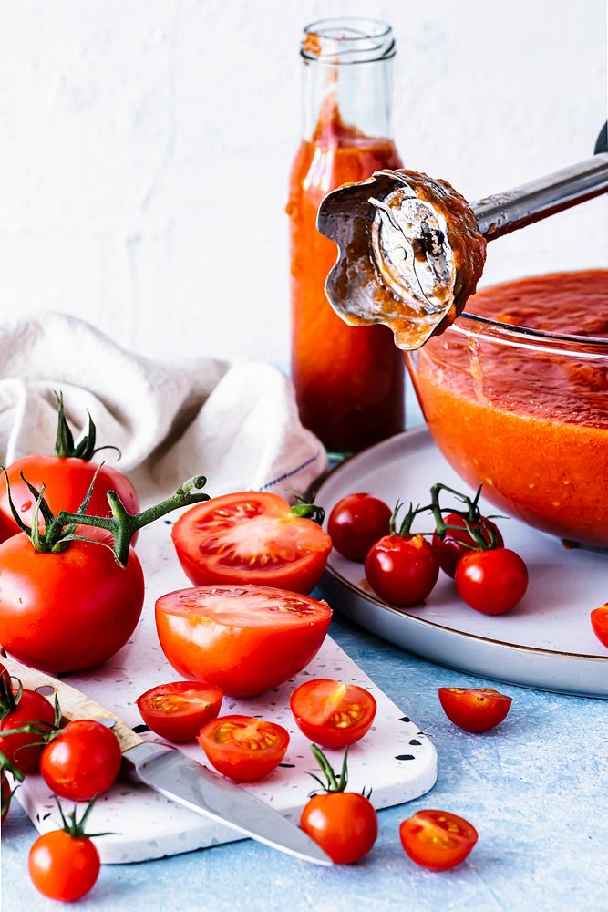 Homemade marinara tomato sauce food photography