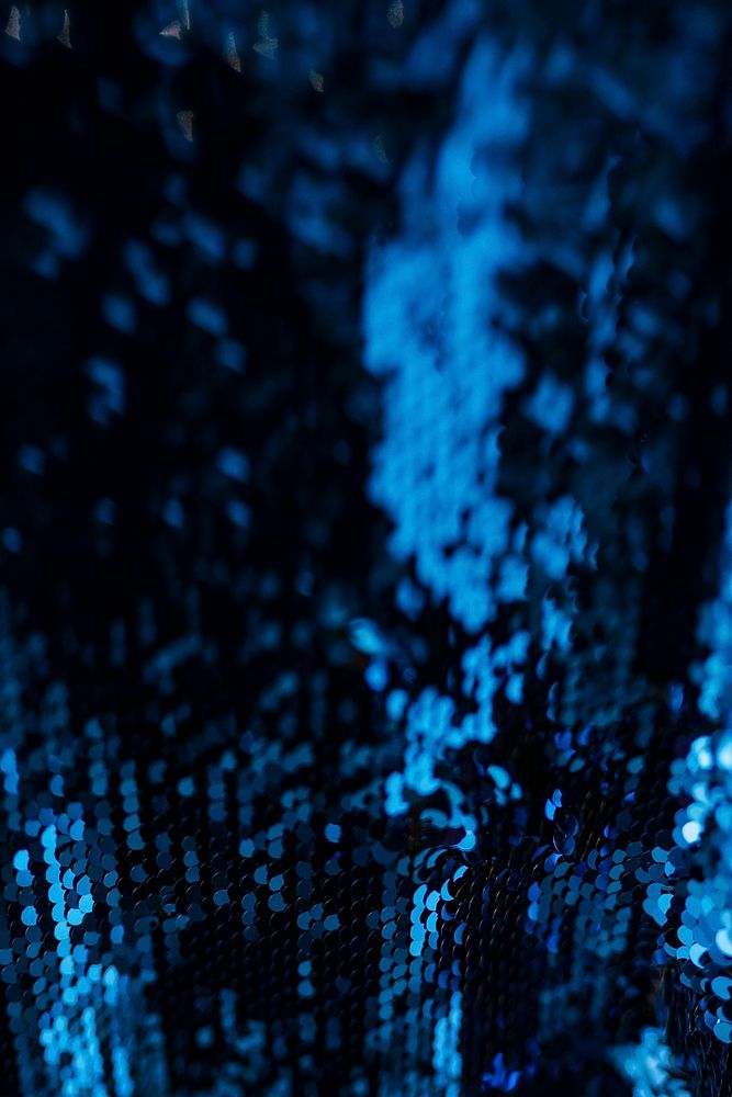 Fabric with shiny blue sequins