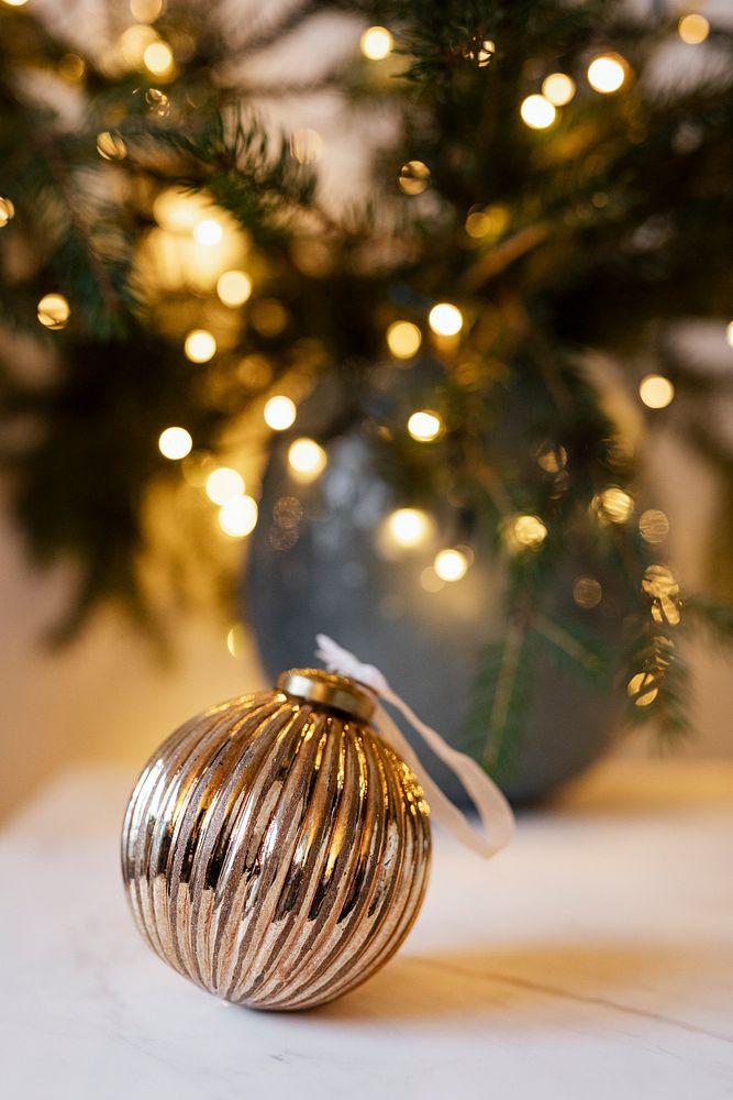 Shiny bauble on the table 