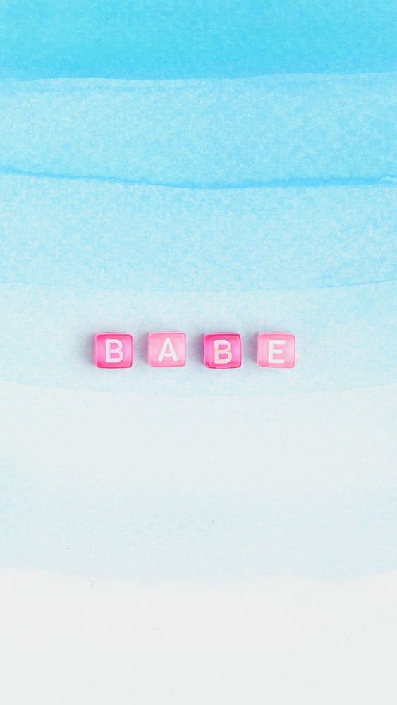 Babe cute alphabet letter beads watercolor background 