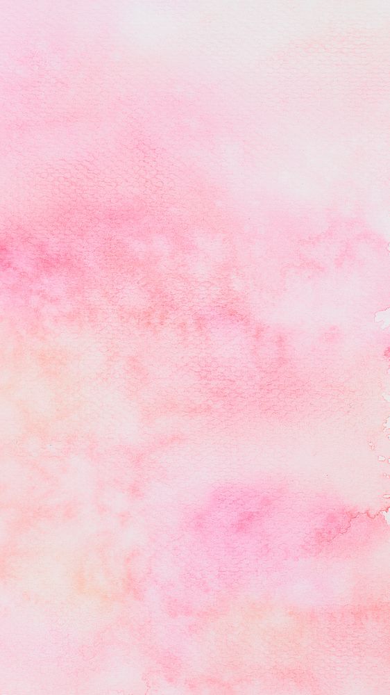 Abstract pink watercolor textured phone background