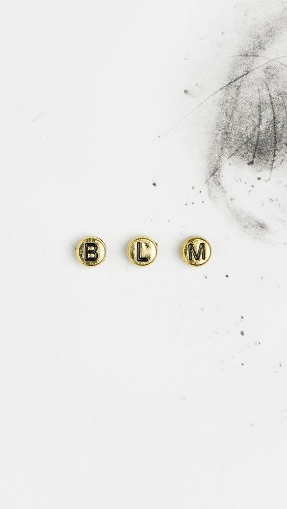 BLM black lives matter beads typography 