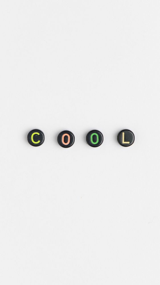 COOL beads text typography on white