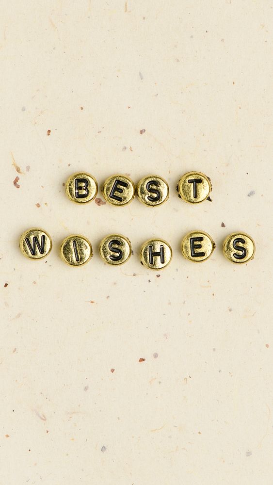 Best wishes beads message typography