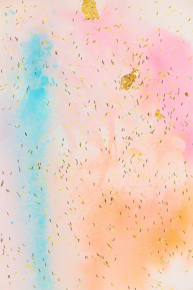 Metallic gold confetti pastel background