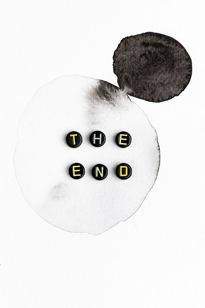 THE END beads lettering word typography