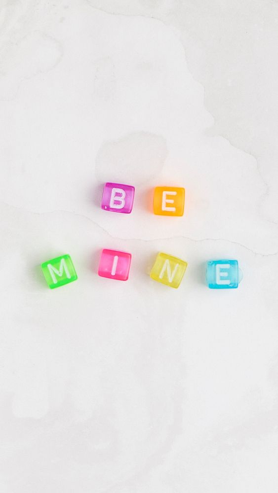 BE MINE alphabet letter beads