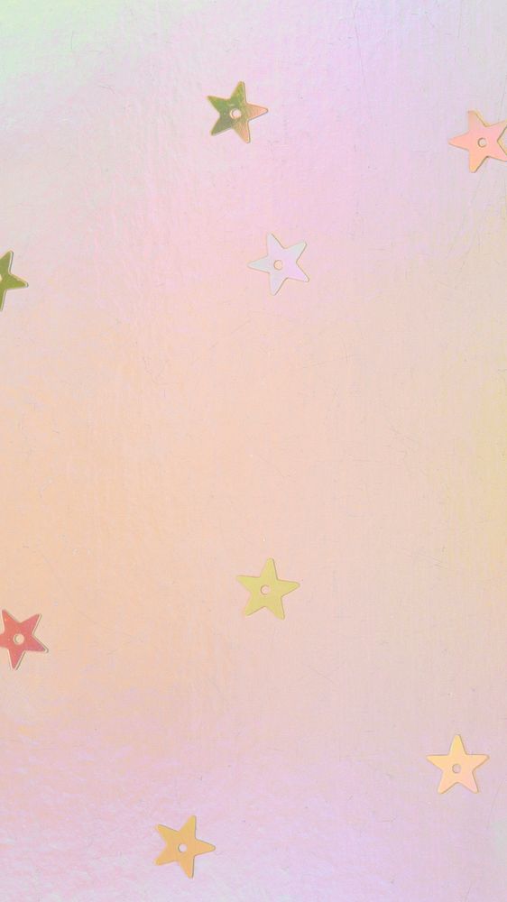Star glitter pastel holographic phone wallpaper background