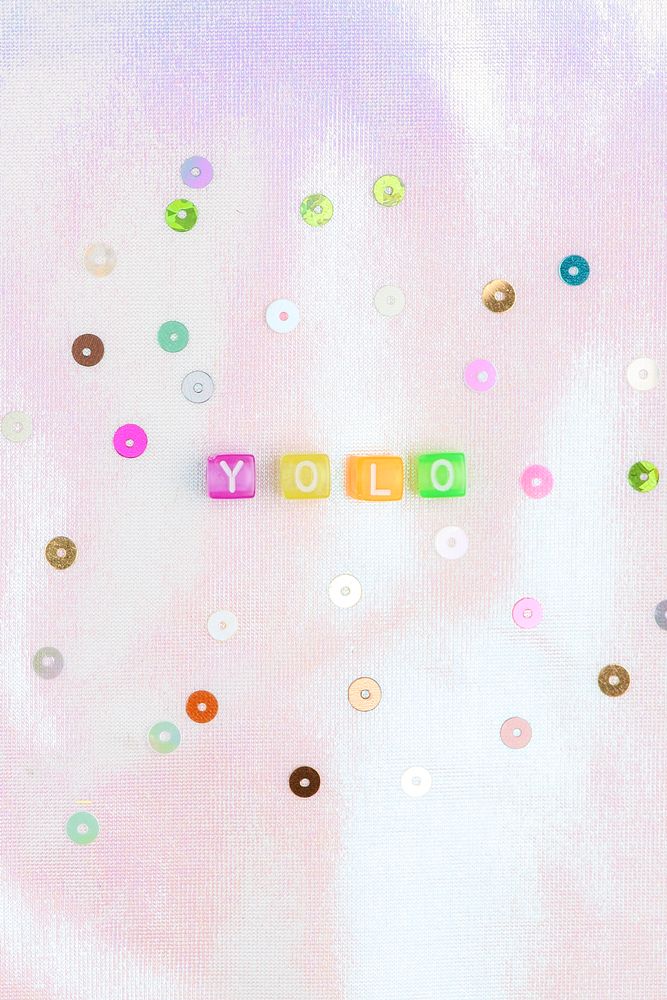 YOLO word alphabet letter beads