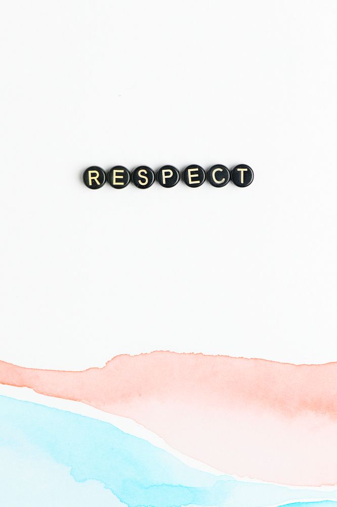 Respect beads text lettering typography 