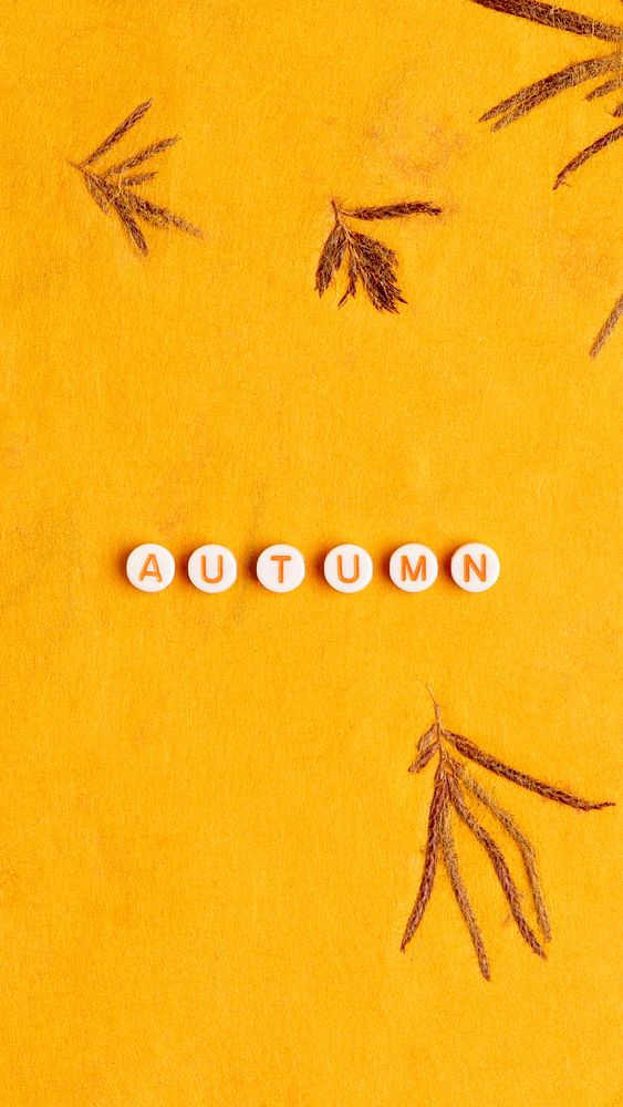 AUTUMN beads text typography mobile wallpaper