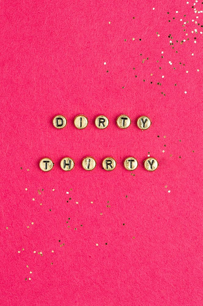 DIRTY THIRTY word alphabet letter beads