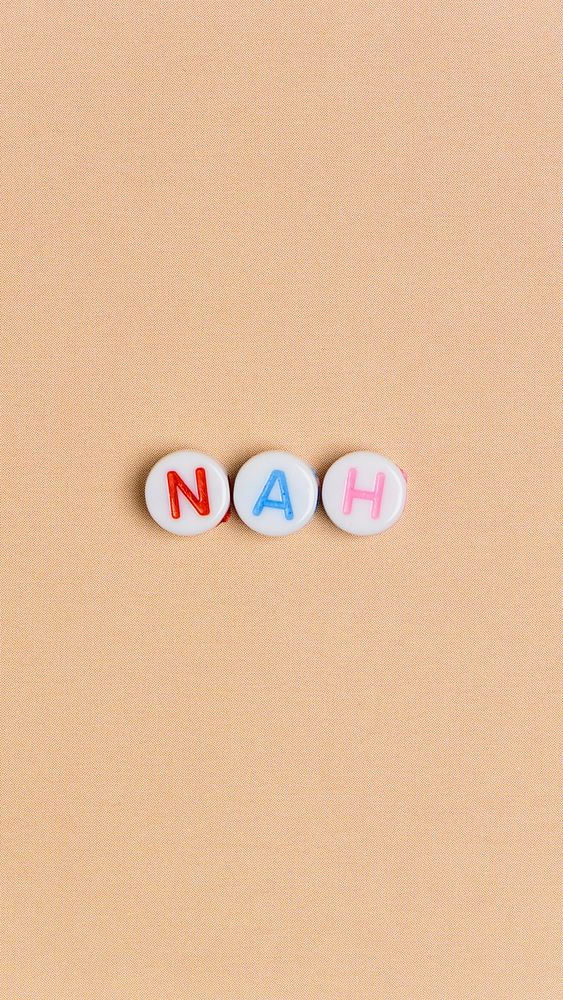 Nah beads word lettering typography 