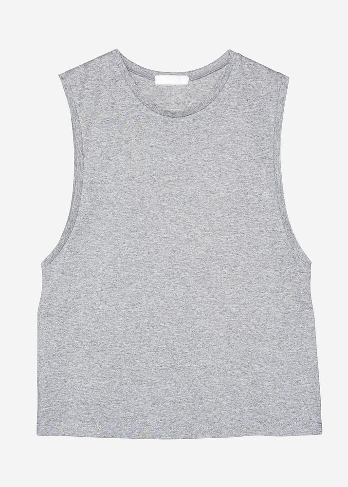 Gray muscle shirt mockup psd streetwear fashion