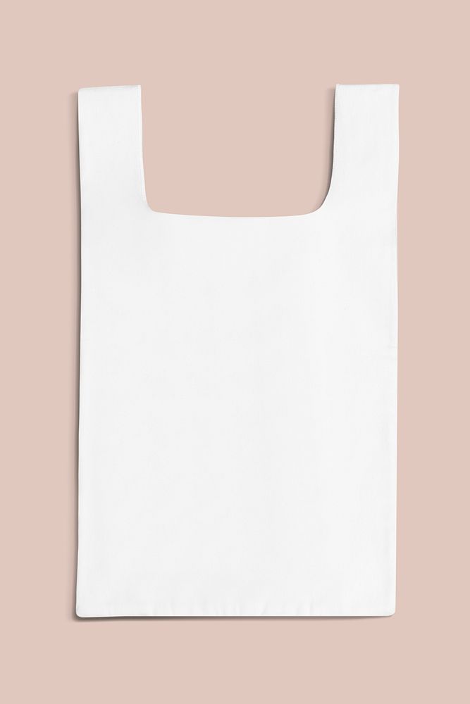 White plain reusable shopping bag