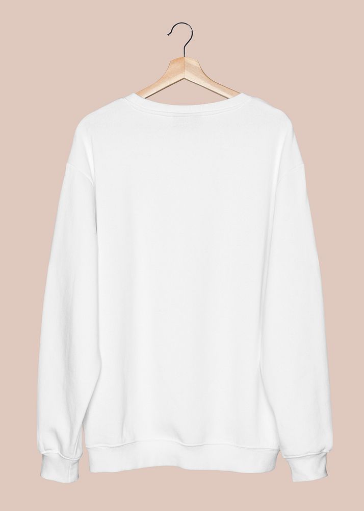 Simple white sweater unisex streetwear apparel