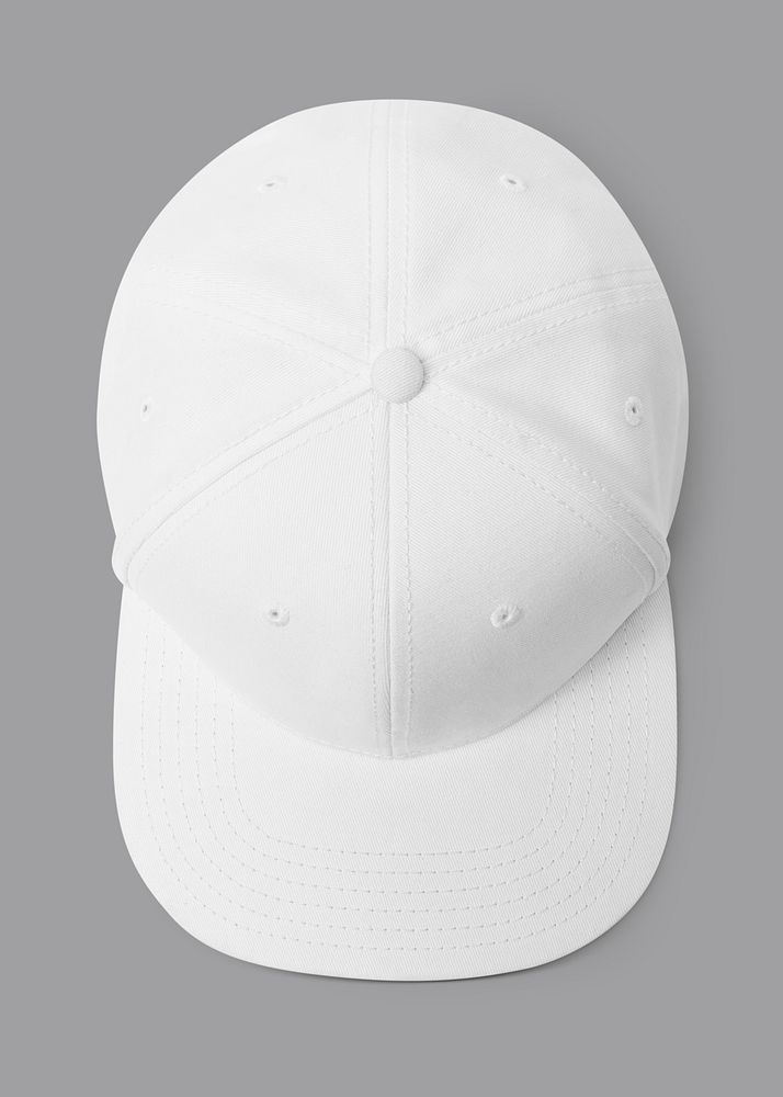 White cap mockup psd headwear accessory