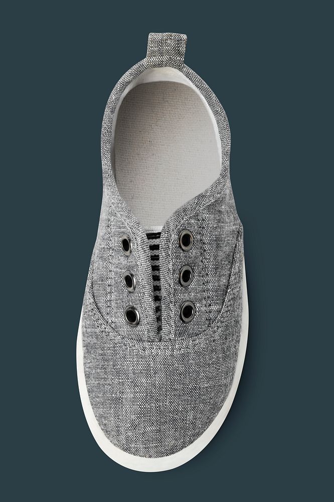 Gray slip-on mockup psd streetwear sneakers fashion