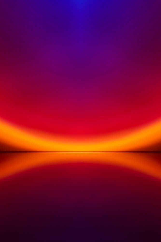 Aesthetic background with gradient sunset projector lamp