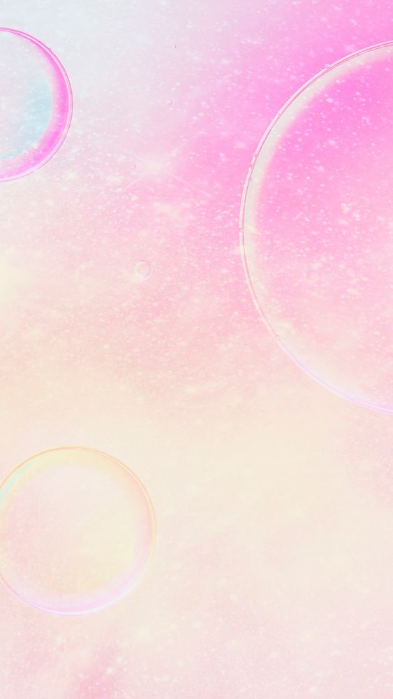 Pastel mobile wallpaper abstract oil bubble texture background