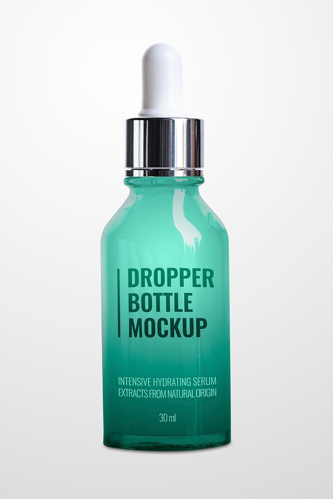 Beauty dropper bottle mockup psd product packaging for skincare