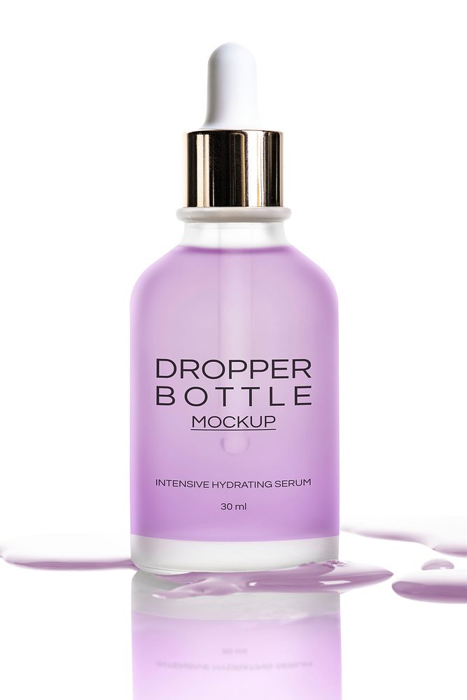 Beauty dropper bottle mockup psd product packaging for skincare
