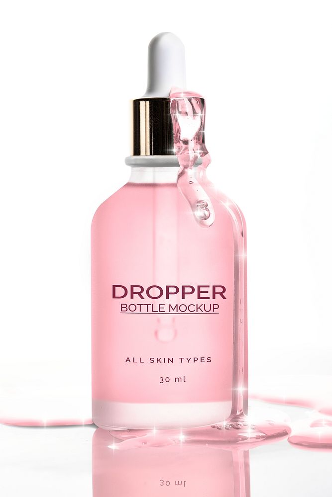 Serum dropper bottle mockup psd product packaging for beauty and skincare