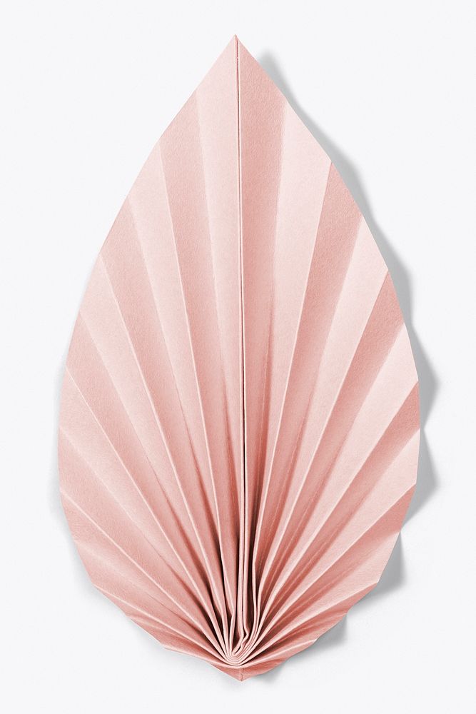 Fan palm leaf in paper craft style
