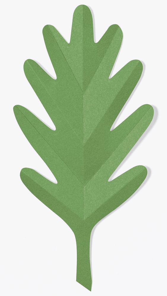 Oak leaf in paper craft style