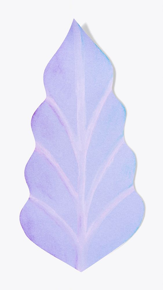 Colorful leaf in paper craft style