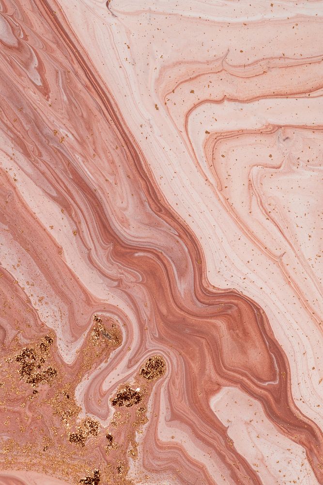 Rose gold marble swirl background DIY feminine flowing texture experimental art