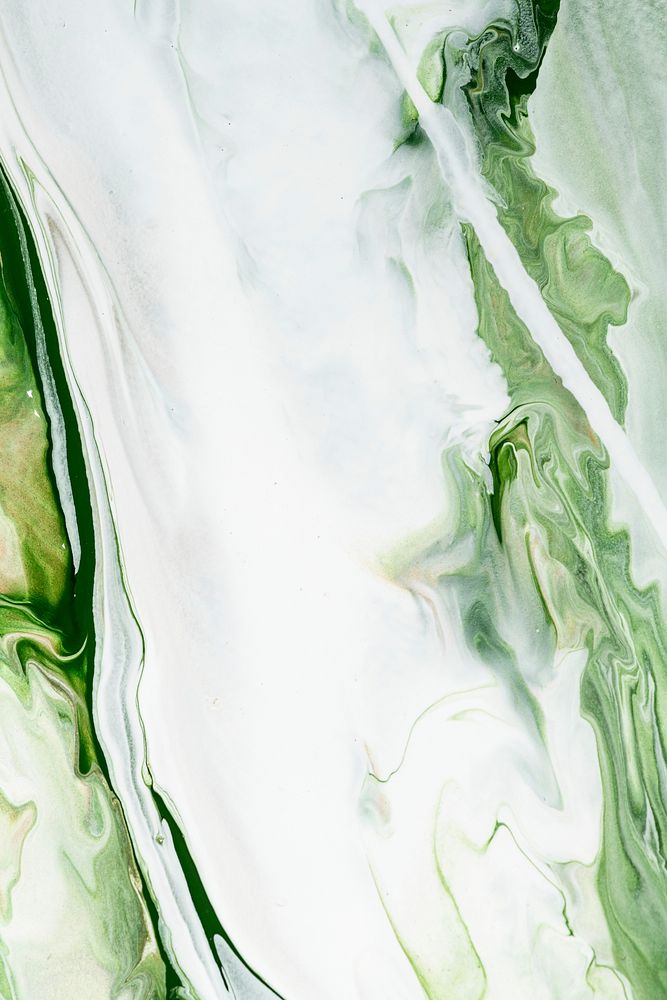 Green liquid marble background abstract flowing texture experimental art
