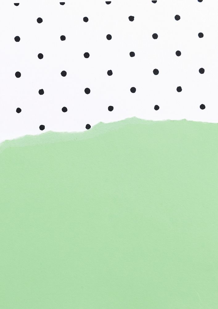 Green background with black polka dot pattern