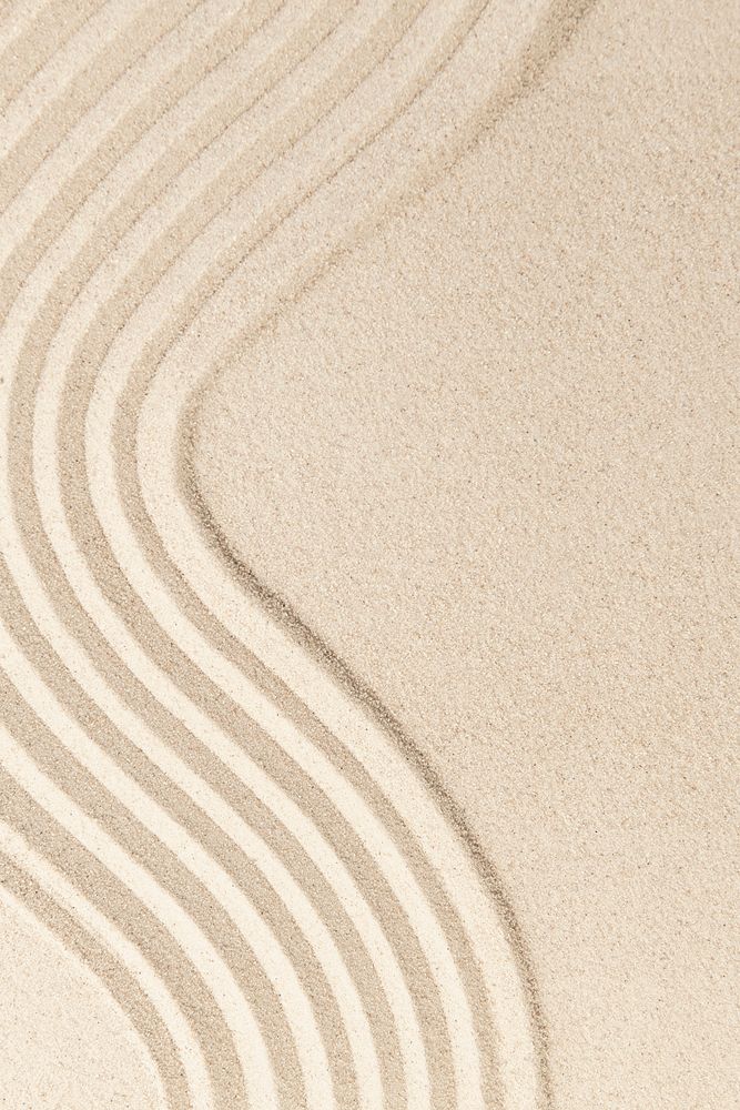 Zen sand wave textured background in health and wellness concept