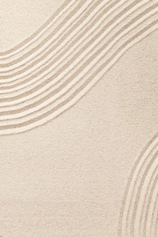 Sand surface texture background zen and peace concept