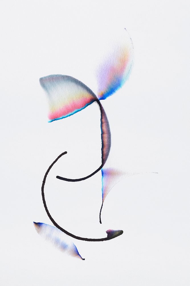 Aesthetic abstract chromatography art psd element