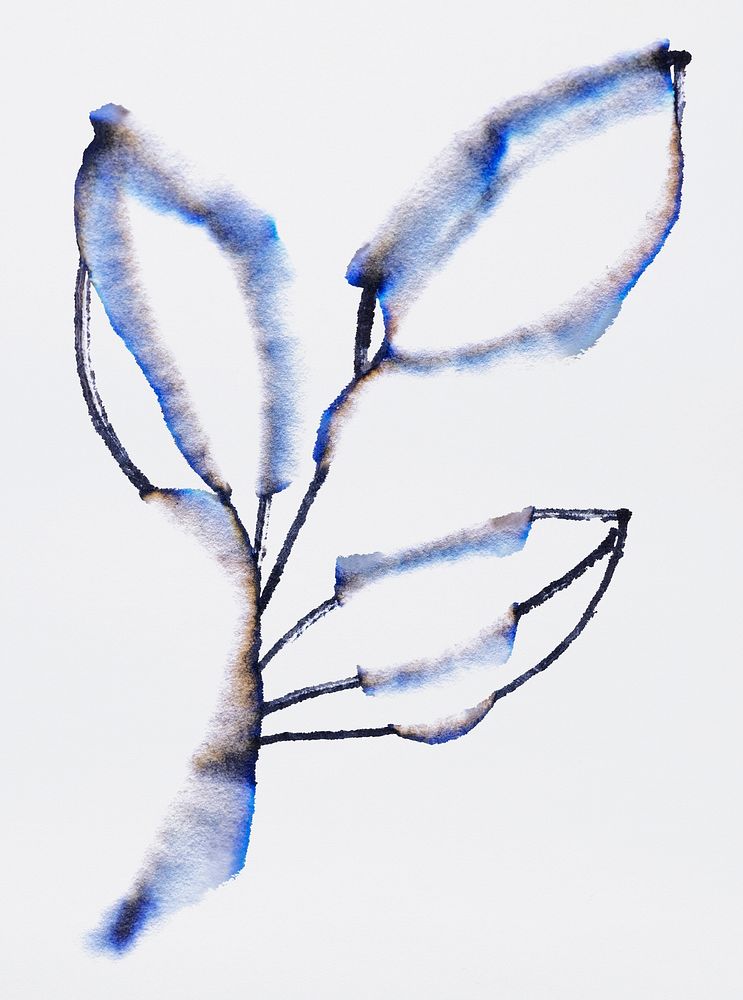 Aesthetic leaf chromatography art psd element