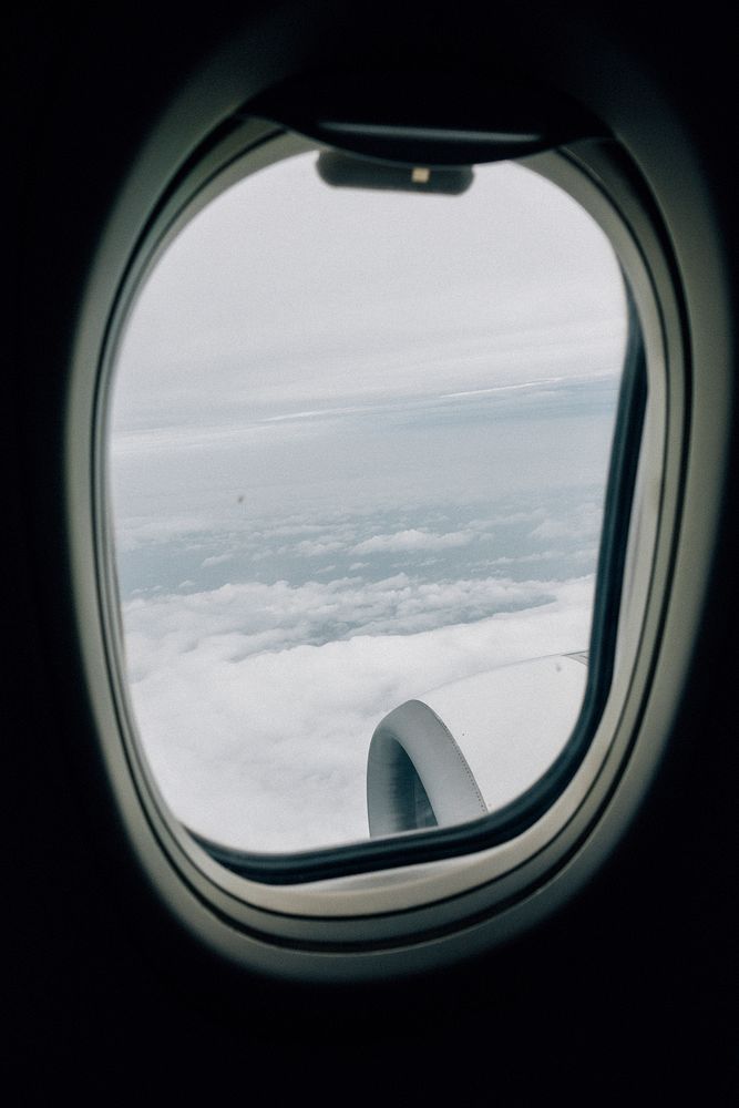 View from the window seat of a plane