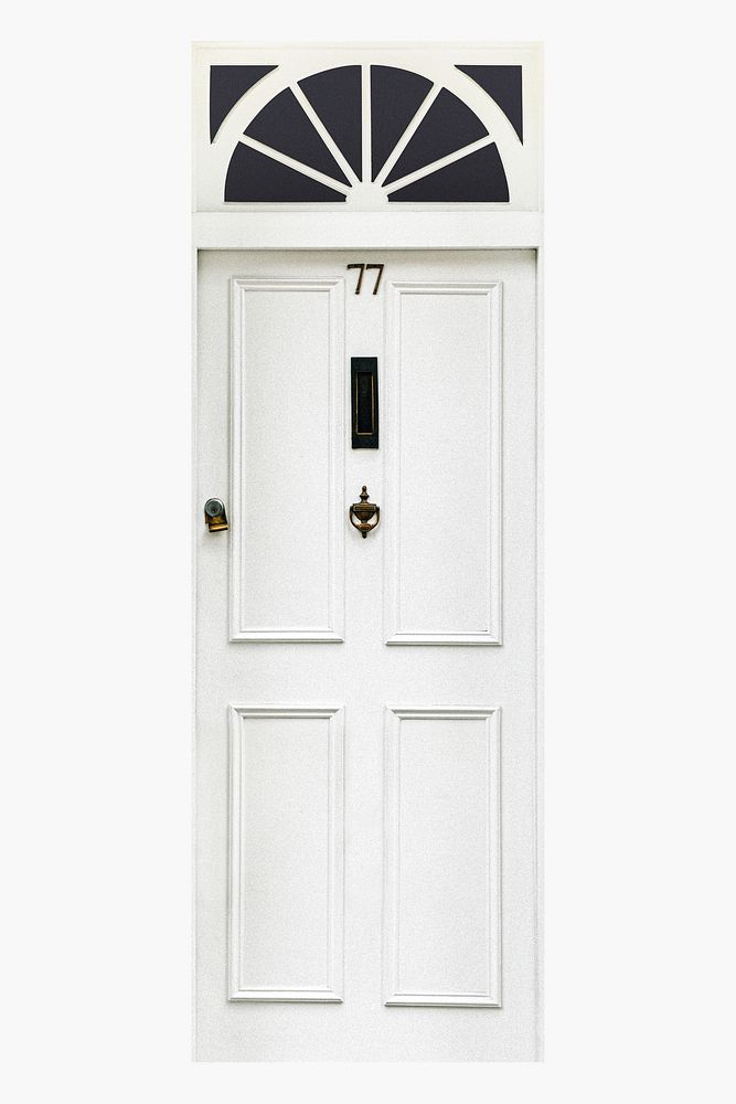 White panel door clipart, modern house exterior design psd