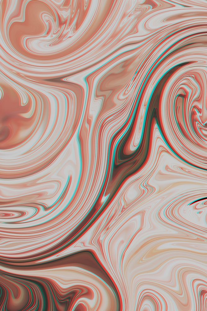 Peach paper marbling patterned background design 