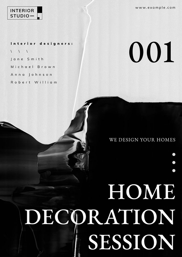 Abstract template vector, interior design ad for poster