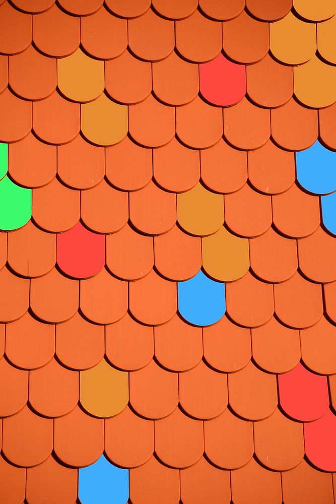 Cute orange roof background, free public domain CC0 photo.