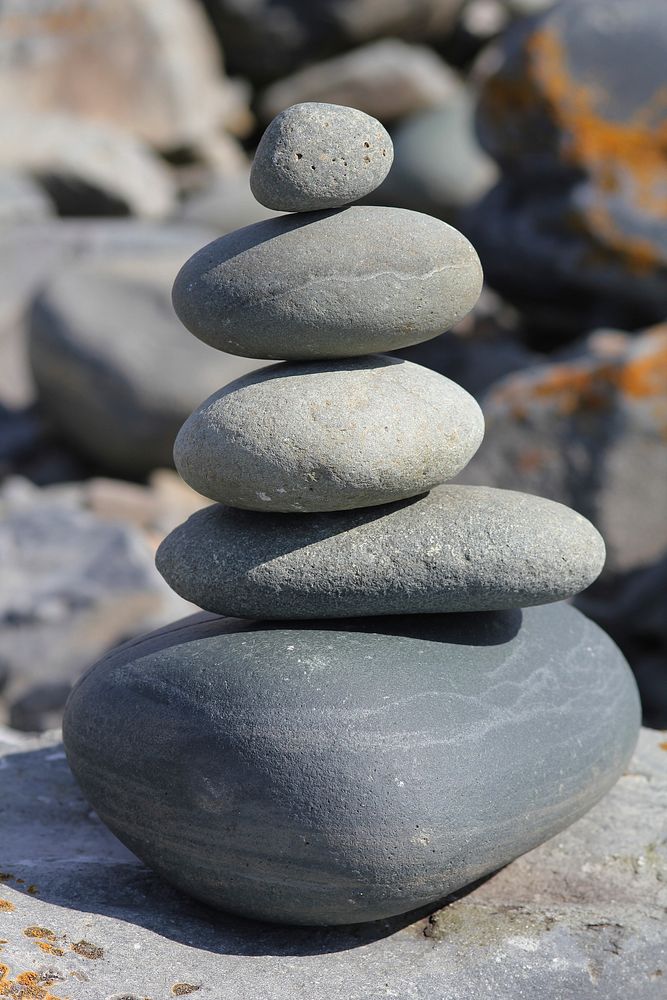 Free rock balancing image, public domain stone stacking CC0 photo. 