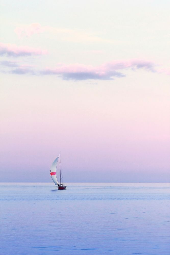 Free sailing boats in beautiful ocean image, public domain CC0 photo.
