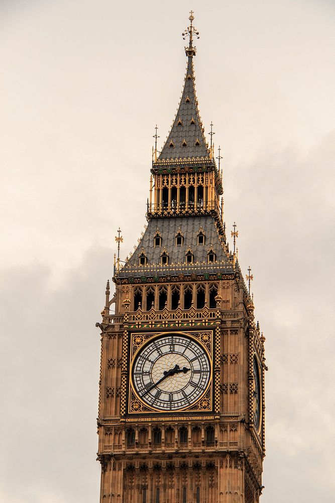 Free close up Big Ben clock image, public domain CC0 photo.