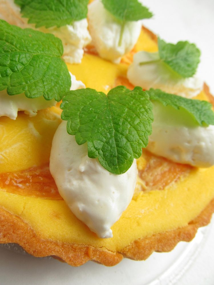 Free lemon tart image, public domain dessert CC0 photo.