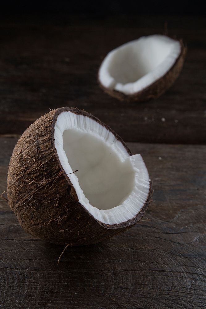 Free fresh open coconut image, public domain fruit CC0 photo.