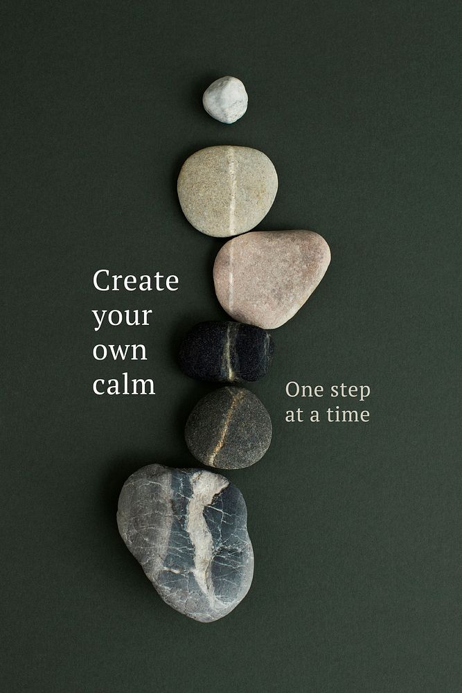 Create calmness wellness template vector minimal poster