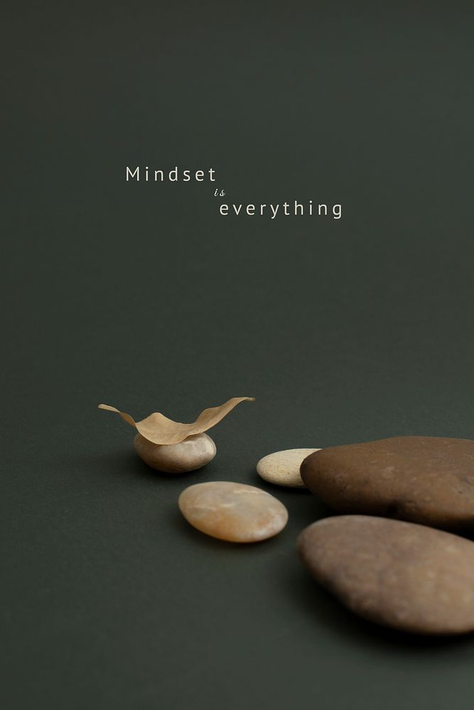 Mindset is everything template vector wellness concept minimal poster